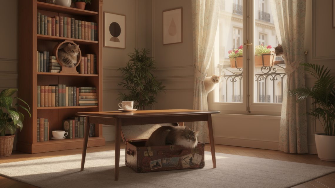 Les meilleures cachettes d’un chat dans un appartement parisien