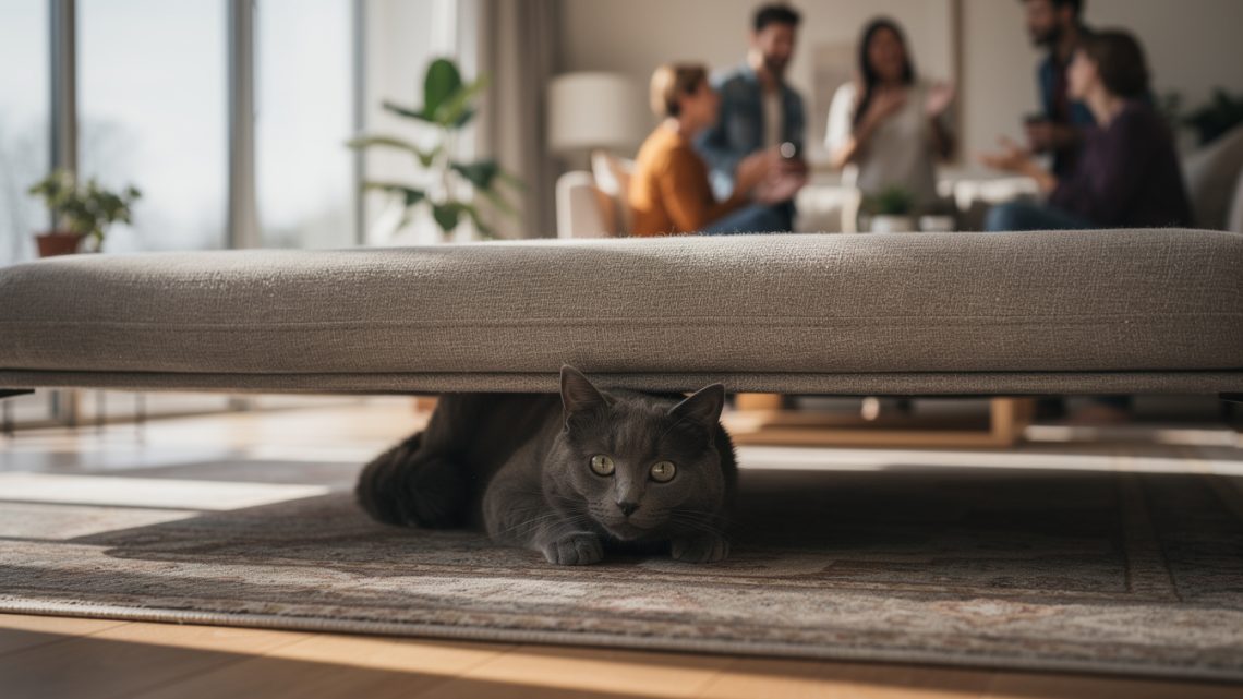 Pourquoi mon chat a-t-il peur des invités ?