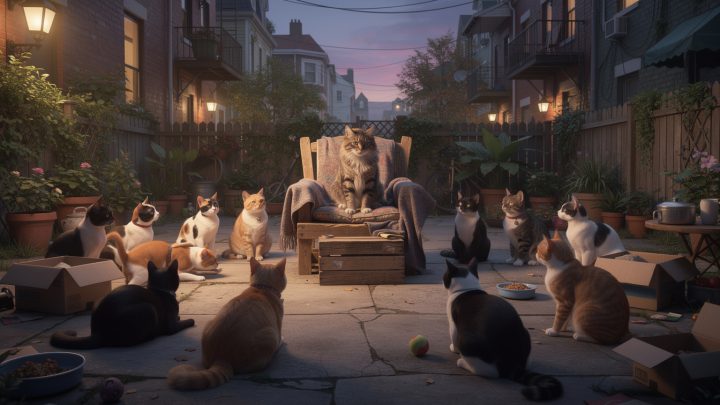 Le grand conseil des chats du quartier selon Charly