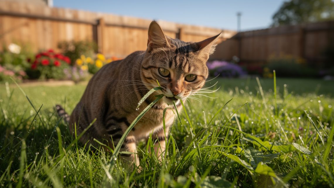 Pourquoi mon chat mange-t-il de l’herbe ?