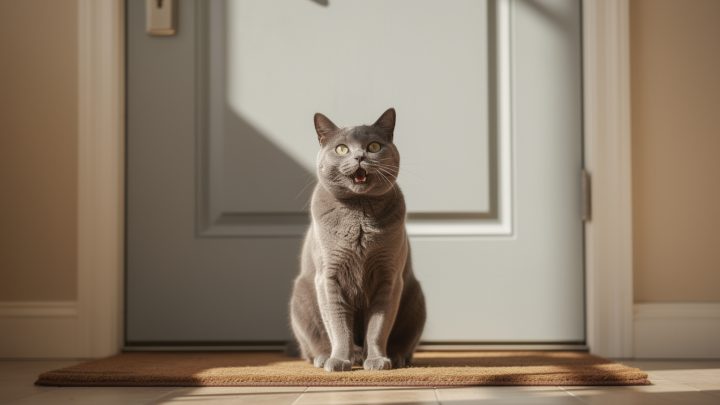 Pourquoi mon chat miaule-t-il devant une porte fermée ?