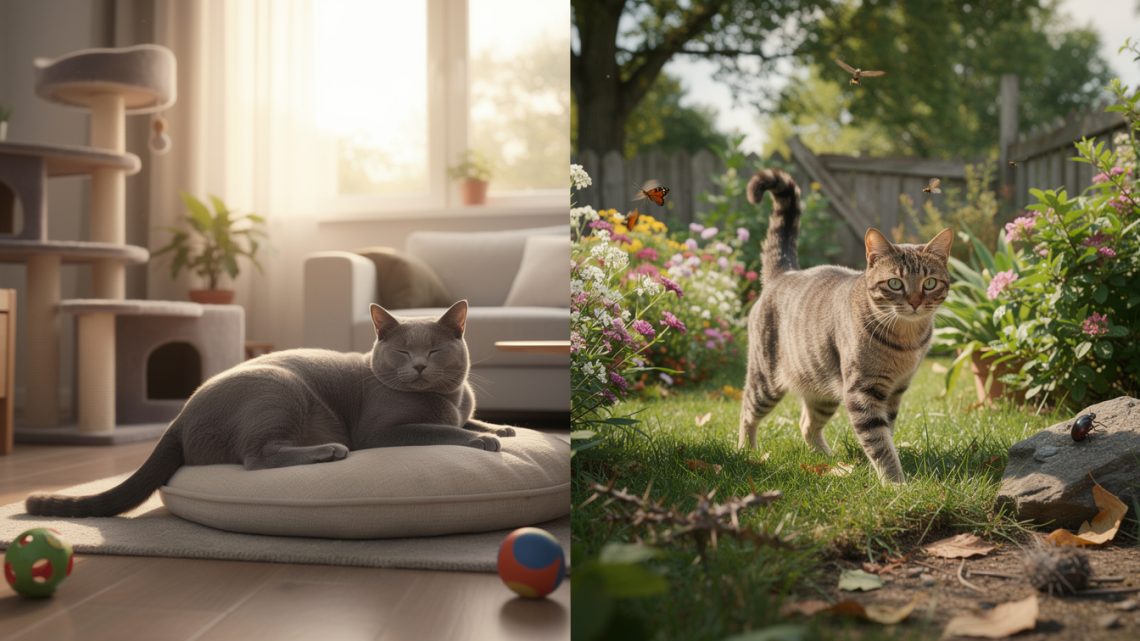 Chat d’intérieur ou chat d’extérieur : avantages et risques