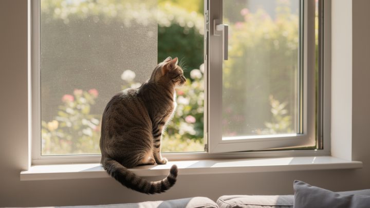 Comment empêcher un chat de tomber d’une fenêtre ?