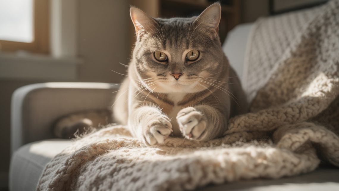 Pourquoi mon chat pétrit-il avec ses pattes ?