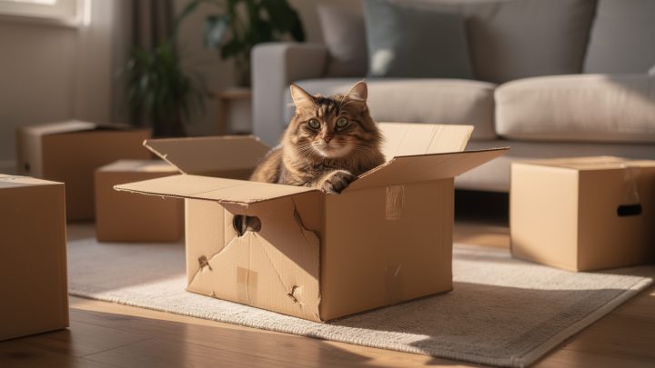 Pourquoi mon chat préfère-t-il les cartons ?