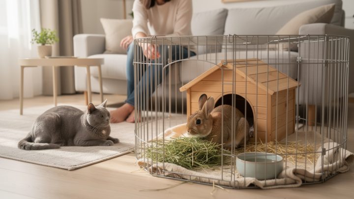Comment faire cohabiter un chat avec un lapin ?