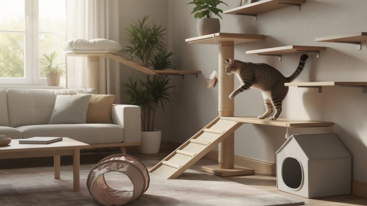 Comment transformer un salon en terrain d’aventure pour chat