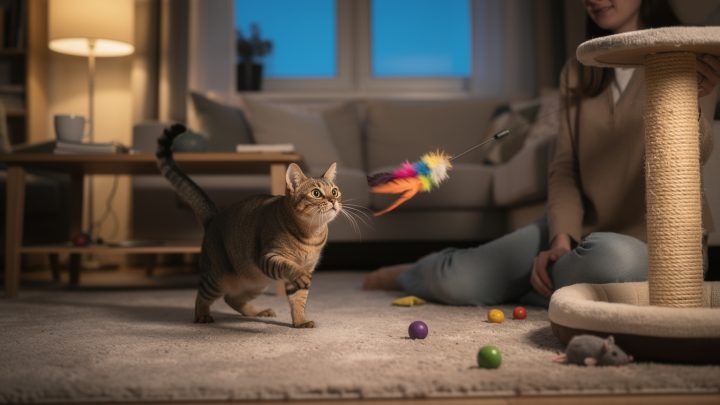 Comment canaliser un chat très joueur le soir