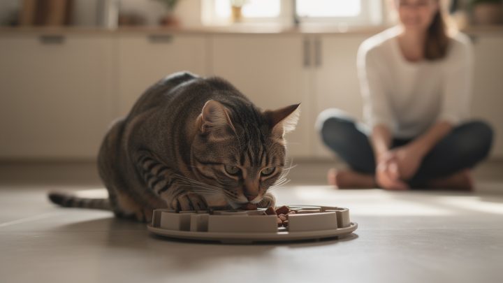 Comment ralentir un chat glouton ?