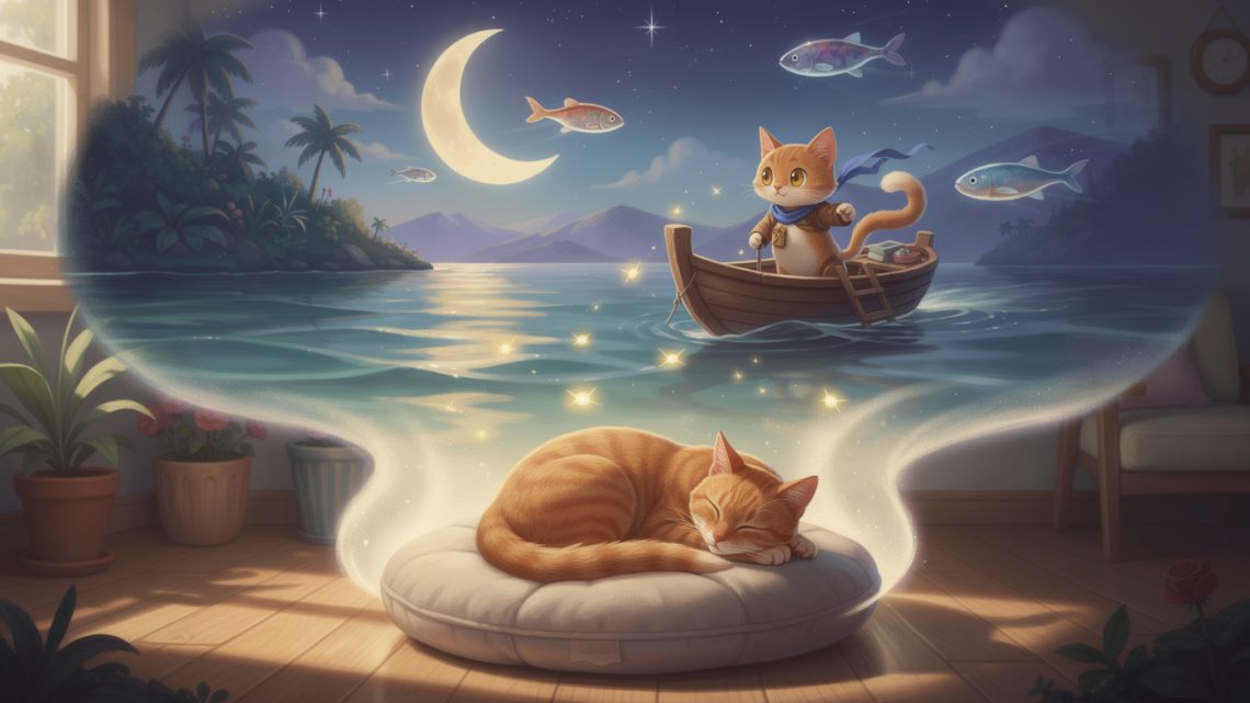 Les rêves d’aventure des chats pendant leurs siestes