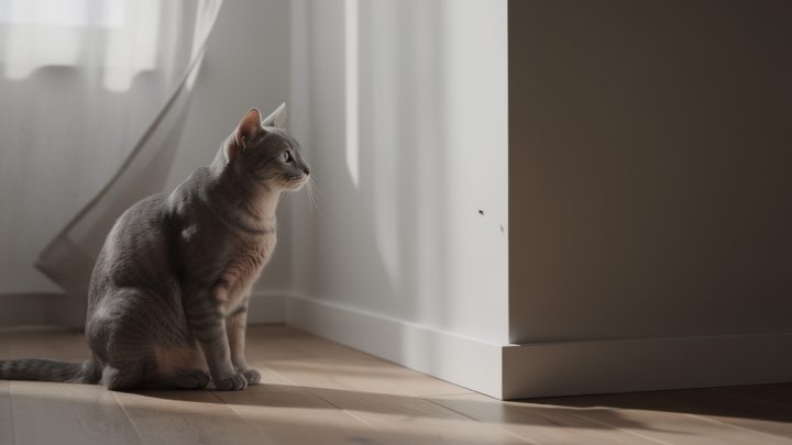 Pourquoi les chats fixent-ils parfois un coin vide ?